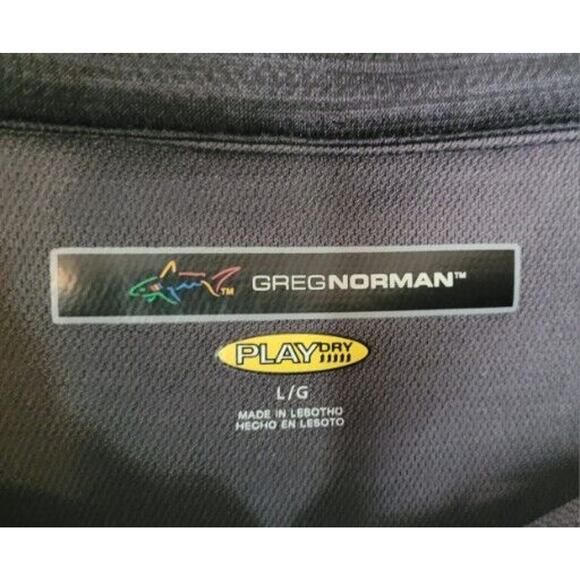 Greg Norman Shark Large Gray Embroidered 1/4 zip Pullover Golf Play Dry - Picture 3 of 5